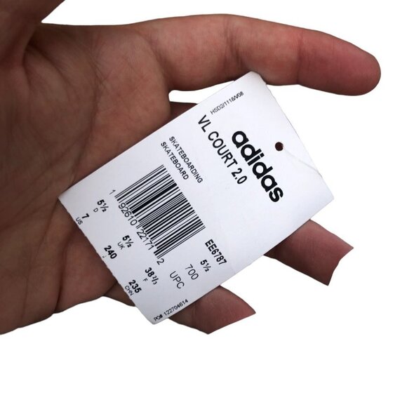 Brand New Adidas VL Court 2.0 Linen Glow Blue Size 7 - Picture 4 of 5